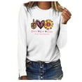 thumbnail image 2 of cllios DEACE LOVE CUSE Breast Cencer Awareness Shirts for Women Pink Ribbon Graphic Tees Dressy Casual Long Sleeve Crewneck T Shirts Inspirational Gifts for Survivors, 2 of 4