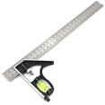 thumbnail image 1 of Adjustable Engineers Combination Square Set Kit Right Angle Ruler Combo Woodworking Carpenter Woodworking Tools Metal Ruler Framing T Ruler, 1 of 5