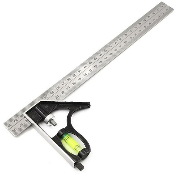 Adjustable Engineers Combination Square Set Kit Right Angle Ruler Combo Woodworking Carpenter Woodworking Tools Metal Ruler Framing T Ruler