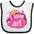 thumbnail image 3 of Inktastic Artist I Love Art Girls Baby Bib, 3 of 4