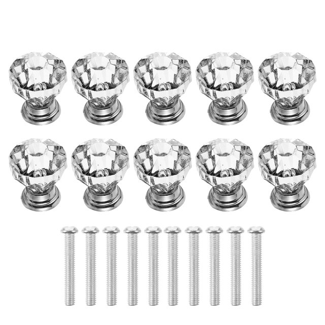 NUOLUX Door Knobs Pulls Handles Handle Wardrobe Knob Crystal