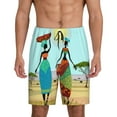 thumbnail image 2 of Picia African Women Pajama Shorts for Men, Men's Pajama Bottoms, Sleepwear,Short Pajama Pants-Large, 2 of 9