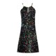 thumbnail image 5 of Vestido de verano para mujer Sexy Metal cuello colgante hueco sin mangas Mini vestido suelto colorido estampado playa Sundress Fridja  qw1742, 5 of 5