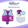 thumbnail image 3 of Chaleco de Natación SwimSchool Rosa Aguamarina con Hombros Acolchados para Niños, 3 of 6