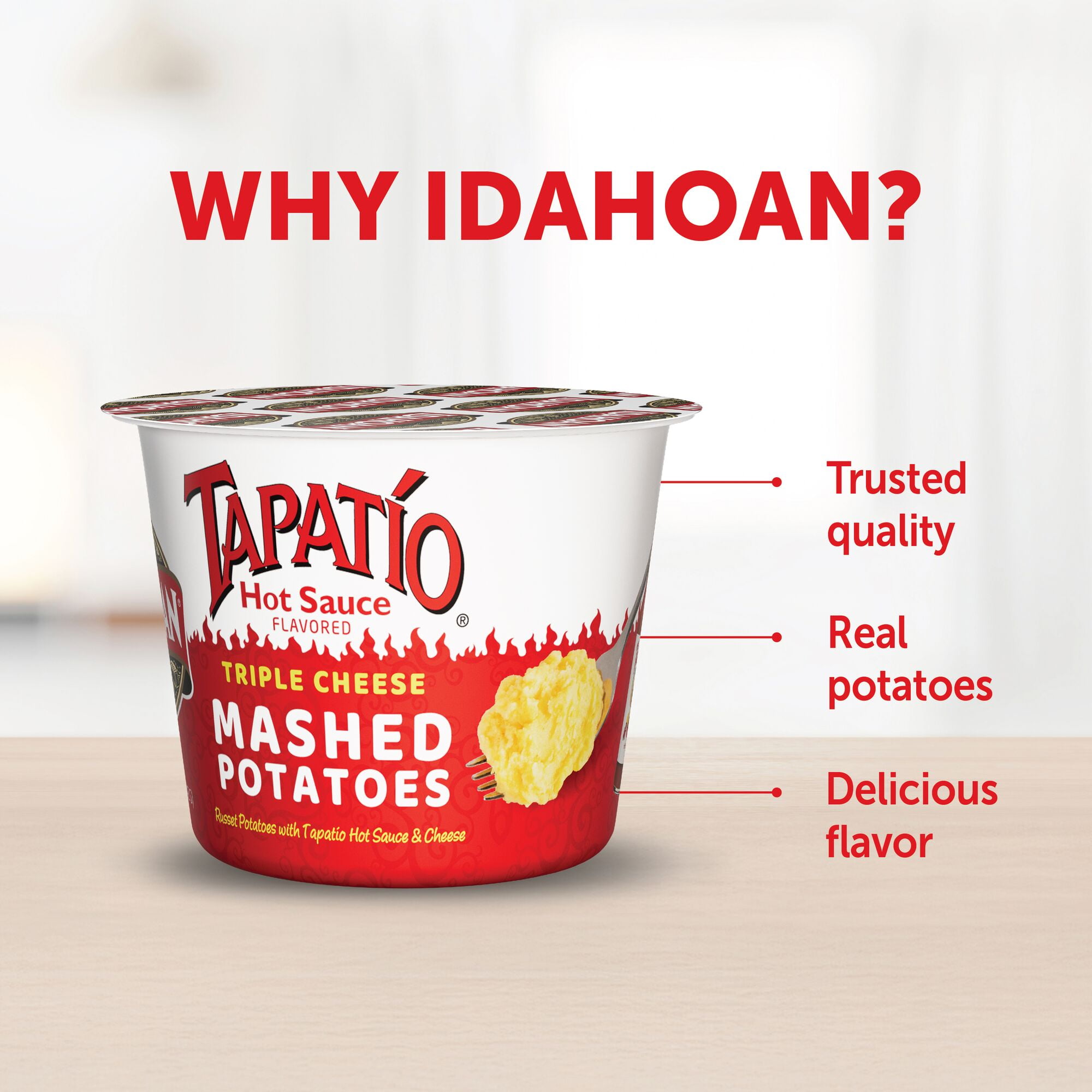 (2 pack) Idahoan Tapatio Mashed Potatoes, 6 oz, 4 Pack Cups