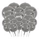 thumbnail image 1 of 32pzs Globos Metal Disco Esfera Ball Decoración Fiesta Xtellar Plata Metal Disco, 1 of 3