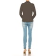 thumbnail image 3 of Women's Casual Solid Office Work Wear Long Sleeve Fitted Open Front Blazer Jacket, 3 of 7