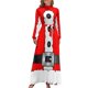 thumbnail image 1 of El suéter festivo más feo y feo Feliz Navidad Papá Noel rojo Vestido largo Vestido de verano estilo coreano, 1 of 4