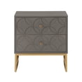 thumbnail image 4 of Weston Home Shiloh Arched Diamond Gold Metal End Table, Grey, 4 of 8