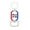 Oval, variant on Stainless Steel Dominican Republic Flag Keychain