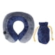 thumbnail image 1 of Almohada de viaje inflable tipo u almohada portátil de cuello para apoyar la almohada de sueño azul oscuro con gris, 1 of 10