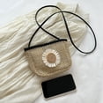 thumbnail image 2 of Bolsa De Hombro Bolso bandolera para mujer Bolsos de mensajero de flores de verano Bolso de paja de playa informal simple Tmvgtek Para Estrenar, 2 of 4