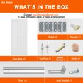 thumbnail image 5 of 72" x 96" 3-Lite Frosted Glass Bifold Doors with Hardware Kit & Knob, Solid Core MDF Wood, Interior Folding Door for Closet, Pantry Door, White Smooth Surface, Paintable, 5 of 10