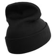 thumbnail image 3 of Soccer Logo Embroidered 12 Inch Long Knitted Beanie - Black OSFM, 3 of 5