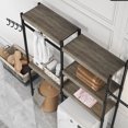 thumbnail image 2 of 5-Tier Wood Over The Washer and Dryer Storage Shelf,Laundry Room Organization Space Saving Laundry Drying Clothes Racks,Adjustable Height Bathroom Shelf,for Home, Laundry Room, 2 of 7