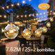 thumbnail image 3 of Guirnalda De Luces  Bloosom 25 Focos De Exterior Vintage Impermeable Negro, 3 of 5