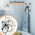 thumbnail image 7 of Autumn Alley Farmhouse White Hand Towel Holder Ring with Bracket - Rustic Hand Towel Holder - Towel Rings for Bathroom Wall Mounted Decor Mix of Wood, Galvanized Metal & Black Rings, White, 7 of 7