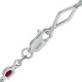 thumbnail image 4 of SZUL Women's Ruby and Natural Diamond Star Link Bracelet in .925 Sterling Silver, 4 of 7