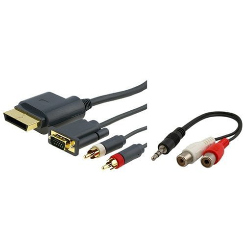 Naschrift Blijven verkwistend VGA AV Cable + 3.5mm RCA Adapter for Xbox 360 - Walmart.com