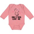 thumbnail image 3 of Inktastic Oma and Papa Love Me Girls Grandchild Cat Girls Long Sleeve Baby Bodysuit, 3 of 4