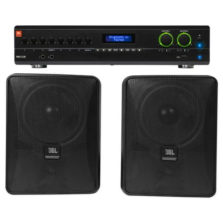 JBL VMA2120 2-Channel/Restaurant 2-Channel Amplifier+(4) JBL Black Wall Speakers