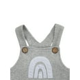 thumbnail image 5 of Baby Unisex Summer Jumpsuits Rainbow Print Ribbed Sleeveless Button 0-18M, 5 of 9