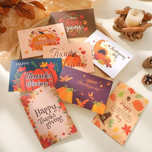 Thinking of You Cards with Envelopes Fmlxio 8 Pcs Thanksgiving Thank You Card Set Greeting Card Blessing Card Each With Exquisite Pattern With 8 White Envelopes on Clearance