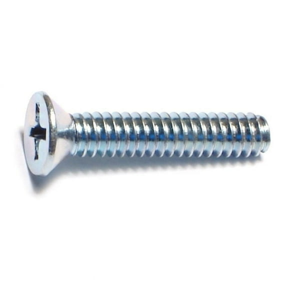 #10-24 x 1" Zinc Plated Steel Coarse Thread Phillips Flat Head Machine Screws