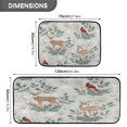 thumbnail image 3 of 2-Piece Kitchen Rugs Set Non-Slip Mats Carpet Floor for Kitchen, Bathroom (19.7"x27.6" & 19.7"x47.2") Deer and Cardinals Pattern, 3 of 7