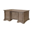 thumbnail image 5 of Martin Furniture Wood Double Pedestal Executive Office Desk in Light Brown, 5 of 15