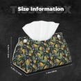 thumbnail image 6 of Lsque Hand Drawn Citrus Fruits Elegant Lemons Printed Long Tissue Box Cover Holder, Facial Paper Organizer Dispenser,Triangle with Bottom Belt, PVC Leather Decorative Organizer, 6 of 9