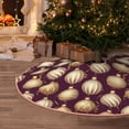 thumbnail image 5 of Daiia Golden Christmas Balls Drawing Merry Christmas Tree Skirt , Xmas Large Lace-up Tree Skirt, Santa Snowflakes Rustic Home Decorations New Year Party Farmhouse Decor-36", 5 of 6