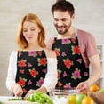 thumbnail image 3 of Pioneer Flower Floral Print Pattern Apron for Women and Men, Cotton Linen Waterproof with Pockets, Adjustable, 33x27 Inch for Kitchen, Gardening, BBQ, Salon, 3 of 6