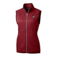 thumbnail image 2 of Women's Cutter & Buck Cardinal Arkansas Razorbacks Mainsail Basic Sweater-Knit Full-Zip Vest, 2 of 3