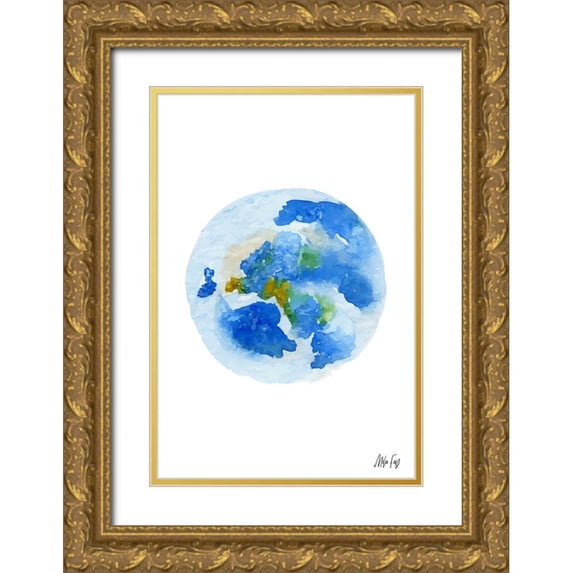Fay, Mela 13x18 Gold Ornate Wood Framed with Double Matting Museum Art Print Titled - Earth