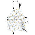 thumbnail image 1 of Kids Apron Cute Aircraft in Clouds Children Boys Girls Babyshower Playroom Cartoon Design, Unisex Kitchen Bib Apron with Adjustable Neck for Cooking Baking Gardening, Blue and Yellow, by Ambesonne, 1 of 3