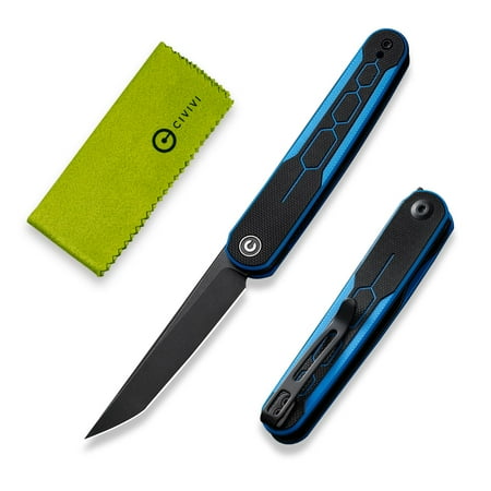 CIVIVI KwaiQ Pocket Folding Knife with Inline Flipper 2.97 Nitro-V Tanto Blade Two-tone G10 Handle C23015-3