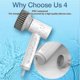 thumbnail image 5 of Cordless Electric Spin Scrubber Brush- Portable Shower Wand Scrubber Rechargeable Bathroom Scrub For Cleaning Carpet Toilet Floor Window Dish - Power, 5 of 5