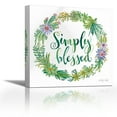 thumbnail image 1 of Simply Blessed Succulent Wreath - Contemporary Fine Art Giclee on Canvas Gallery Wrap - wall décor - Art painting - 18 x 18 Inch - Ready to Hang, 1 of 2