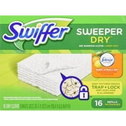 Swiffer Sweeper Dry Sweeping Cloths Sweet Citrus & Zest, 16.0 CT