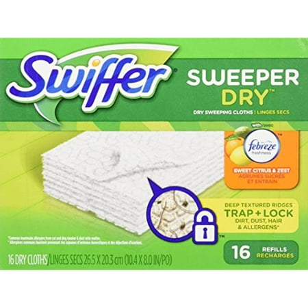 Swiffer Sweeper Dry Sweeping Cloths Sweet Citrus & Zest, 16.0 CT