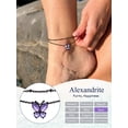 thumbnail image 5 of Suplight Black Butterfly Anklets for Women Stainless Steel Dainty Layered Waterproof June Alexandrite Birthstone Bead Foot Chain Ankle Bracelets Beach Foot Jewelry Gifts for Sister Friends, 5 of 6