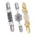 thumbnail image 4 of 1 Set 3pcs Vintage Style Sweater Shawl Clips Cardigan Clips (Golden, Silver), 4 of 7