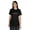Black, variant on Social Distance Queen Graphic Tshirt Short Sleeve Women Casual Tee
