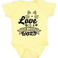 thumbnail image 3 of Inktastic Love is a 4 Legged Word with Cat Ears and Whiskers Boys or Girls Baby Bodysuit, 3 of 5