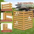 thumbnail image 5 of NAIZEA 36in W x 36in H Air Conditioner Fence, 2 Panels Outdoor Wooden Fence Privacy Screen with Metal Stakes, Trash Can Pool Equipment Enclosure Outside Panels Decorative Fences, 5 of 9
