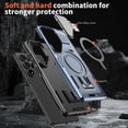 thumbnail image 5 of ELEHOLD Magnetic Case for Samsung Galaxy S24, Military Grade Shockproof Rugged Case Built-in Metal Camera Cover with Stand,Navyblue, 5 of 7