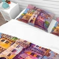 thumbnail image 4 of Designart 'Colorful Ancient Castle Oil Painting' Modern & Contemporary Duvet Cover Set, 4 of 4