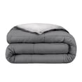 thumbnail image 1 of Edredón de Plumón Alternativo Reversible Bare Home Colección 1800 Tamaño King/Cal King Gris/gris Claro, 1 of 8