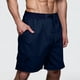 thumbnail image 2 of Pantalones Cortos de Carga de Cintura Elástica para Hombres Multi Bolsillo Imitación de Lino, Rodilla Longitud Cordón Deportes, 2 of 8